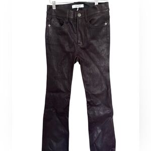 Frame leather jeans Le Crop Mini dark brown 25